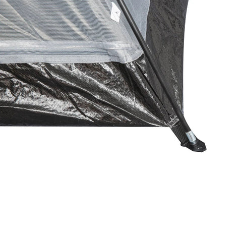 Rootz Campingzelt – Zelt für 2 Personen – Zelt mit Heringen – wetterfestes Zelt – Fiberglas – Polyester – Dunkelgrün – 345 x 150 x 112 cm
