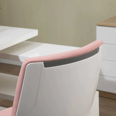 Rootz Office Chair - Desk Chair - Home Office Chair - With Rocker Function - Pink/White - 62x69x92-100 cm
