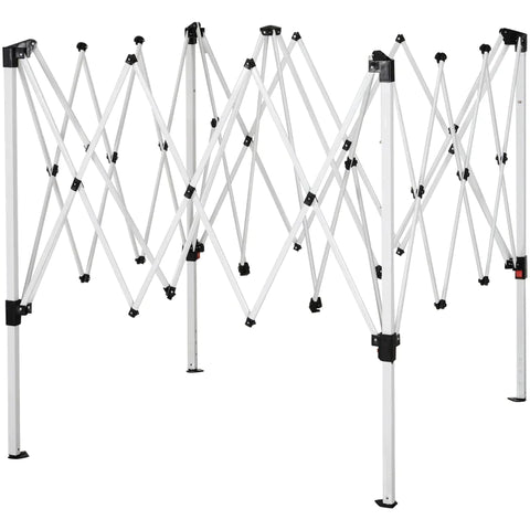 Rootz Gazebo - Folding Pavilion - Party Tent Incl. Carry Bag - Steel - Grey - 2.4 x 2.4 m