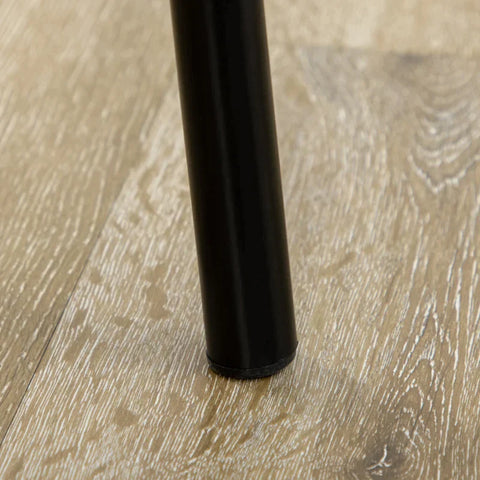 Rootz Kitchen Table Set - Dining Set - 3-piece Bistro Set - 1 Table - 2 Chairs - MDF/Metal - Black - 80 cm x 53 cm x 74.5 cm