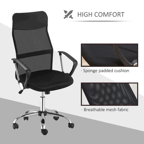 Rootz Office Chair - Gaming Chair - Desk Chair - Swivel Chair With Rocker Function - Height Adjustable - Foam - Black