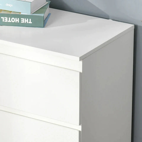Rootz Side Cabinet - Chest Of Drawers - Living Room - Bedroom - Entryway - Home Office - White - 138 cm x 40 cm x 77 cm
