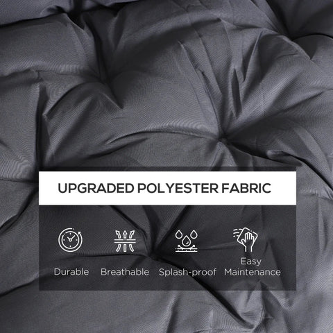 Rootz Bench Cushion - Seat Cushion - Garden Patio Bench Swing Chair - Replacement Seat Pad - Cushions Backrest - Dark grey - 98 cm x 150 cm x 8 cm