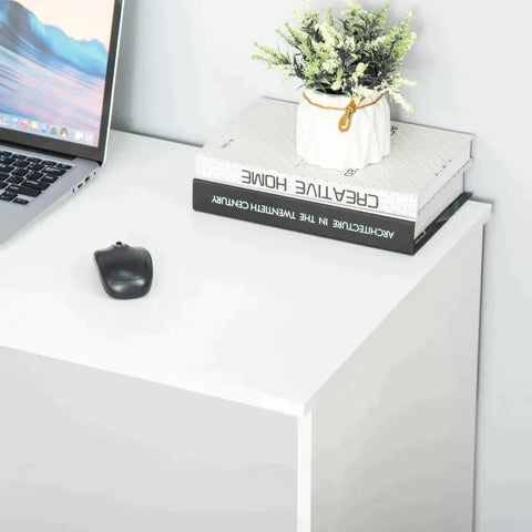 Rootz Desk - Computer Desk - Printer Table - Spaanplaat - MDF - Home - Office - Wit - 120cm x 50cm x 75cm