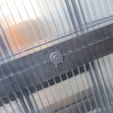 Rootz Greenhouse - Greenhouse met 3 planken - Massief Hout - Polycarbonaat Behuizing - Grijs - 70,5 x 42 x 132 cm