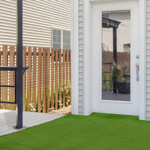 Rootz Artificial Grass Tiles - Patio Tiles Set - Artificial Grass - Outdoor Patio Tiles - Patio Flooring Tiles - Outdoor Grass Tile Set - Green - L30 x W30 x H3.5cm