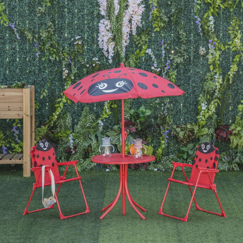 Rootz Kids Dining Set - Children's Seating Group - Table And Chairs Set - Parasol - 39 cm x 38 cm x 52 cm