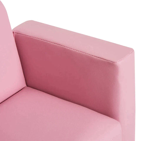 Rootz Children's Sofa - 2-in-1 Children's Sofa Table And Chair Set - Children's Armchair - Mini Sofa - Mini Armchair - Pink