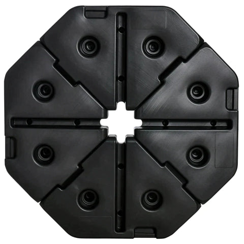 Rootz Parasol Weight - Weight Plate - Umbrella Base - Parasol Base Stand - Up To 140kg - HDPE - Black