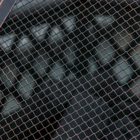 Rootz Fire Bowl - Fire Bowl - Fireplace - With Spark Protection & Grill Grate - Fire Basket - Metal - Bronze - 62.5 x 55 x 63 cm