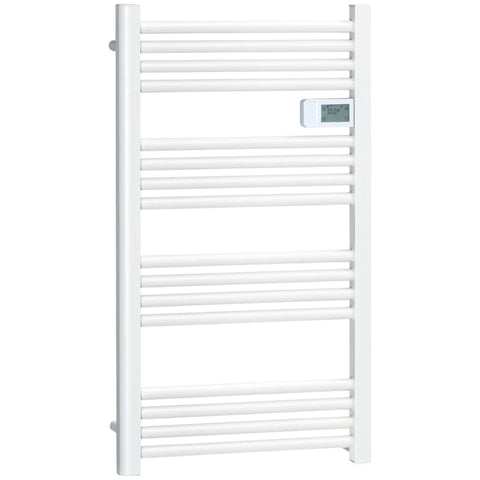 Rootz Towel Warmer - Bathroom Heater - 24/7 Programming - 4 Modes - Overheat Protection - Aluminum - White - 54cm x 4cm x 96cm