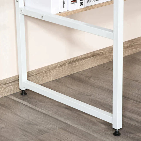 Rootz Desk - Computer Table - Office Table - Study Writing Table - With Shelf - Natural - 120 x 60 x 75 cm