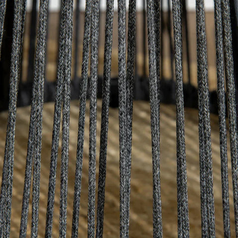 Rootz Garden Table - Boho Style Garden Table - Weather Resistant - PE Rattan - Black + Natural - 39cm x 39cm x 49cm