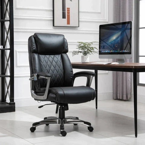 Rootz Massage Office Chair - Office Chair - Massage Chair - Swivel Chair - 70 cm x 76.5 cm x 124 cm