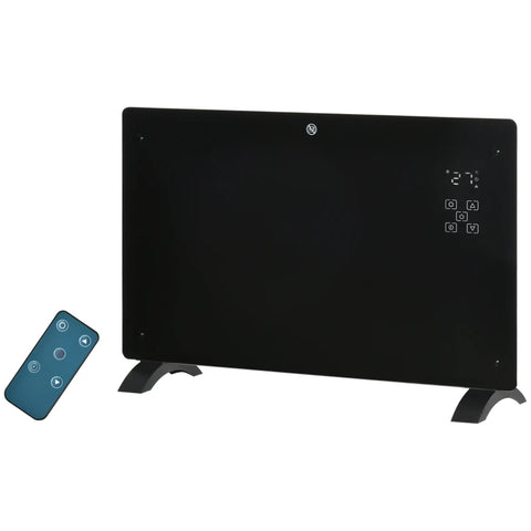 Rootz Electric Heater - Heater With Remote Control - 24-hour Timer - LED Display - Black - 1000/2000W