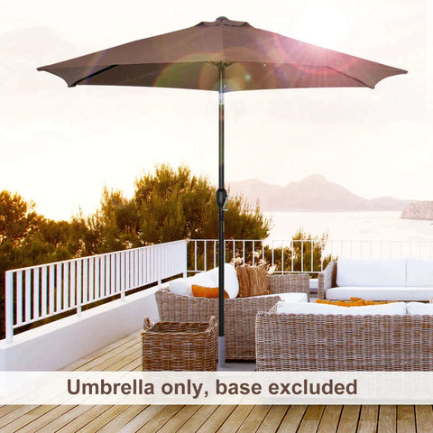 Rootz Parasol - Sun umbrella - Patio Umbrella - Parasol umbrella - Metal/Polyester - Brown