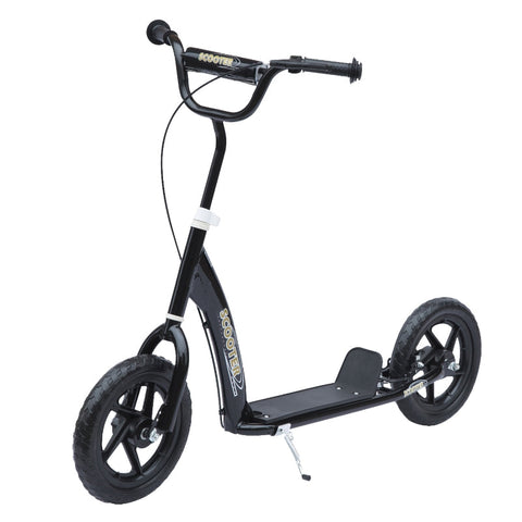 Rootz Scooter – Kinderroller – City-Scooter – Tretroller – Kinder-Stunt-Scooter – Roller mit Hinterradbremse – höhenverstellbar – Stahl – Schwarz – 120 x 52 x 80–88 cm