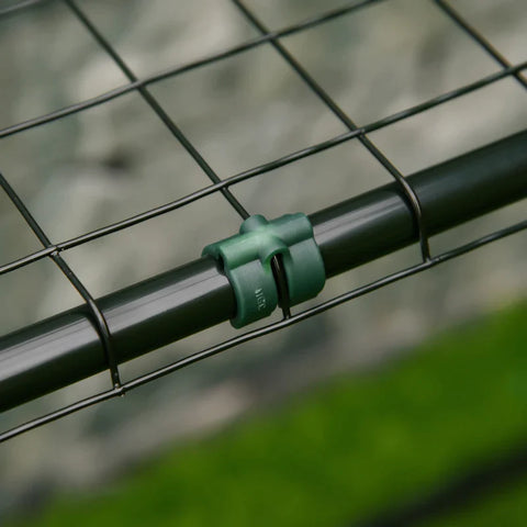 Rootz Plant Rack - 3 Tier - Mesh Shelves - Indoor & Outdoor - Metal Frame - Green - 222 x 30 x 114 cm