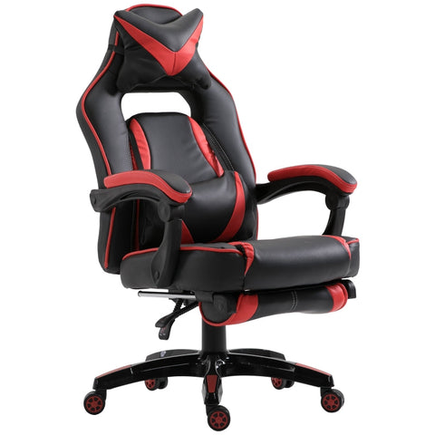Rootz Gaming Chair - Bureaustoel - Draaistoel - Directiestoel - Rood/Zwart - 65x64x114-123,5 cm