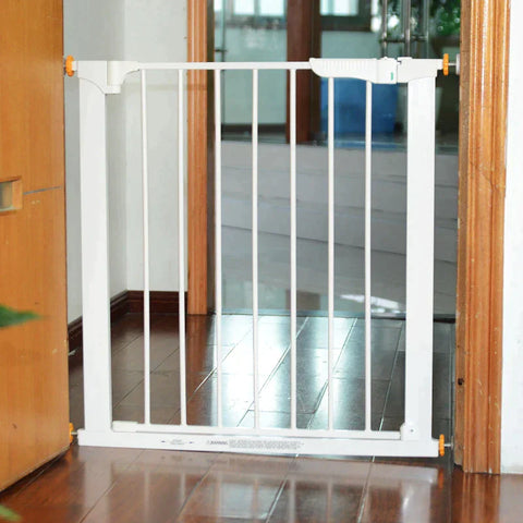 Rootz Türschutz – Sicherheitsgitter – Treppenschutzgitter – Barriere-Hundegitter – Weiß – 74–95 B x 75,7 H cm