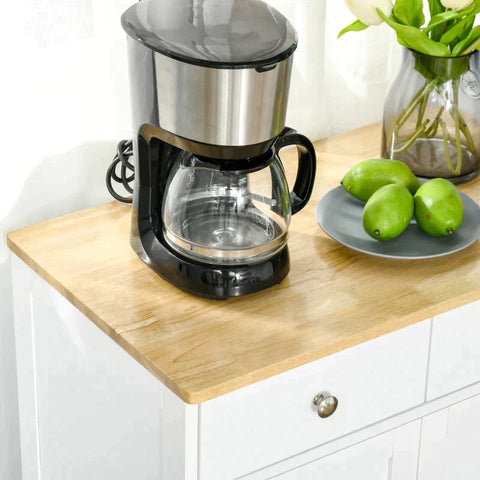 Rootz Keukenkast - Zijvloerkast - Opbergkast - 2 Laden - Eetkamer - Woonkamer - Wit