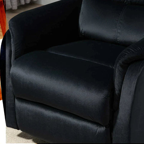 Rootz Relax Chair - Lounge Chair - TV Chair - Black - 85 cm x 95 cm x 104 cm