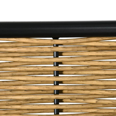 Rootz Sofa Set - Rotan Look 5-delige Sofa Set - Meubelset - Eigentijdse Sofa Set - Met Twee Bijzettafels - Grijs/Natural/Zwart