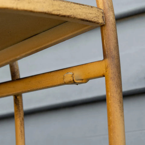 Rootz Plant Stand - Bloemenplank - Plantenplanken - 3 lagen - Roestbestendige verf - Metalen frame - Lichtbruin - 36,5 x 36,5 x 108 cm