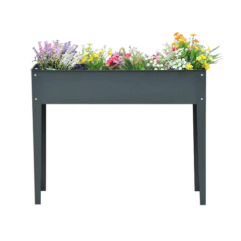 Rootz Flower Box - Raised Bed - Feet Flower Pot - Rattan Raised Bed - Metal