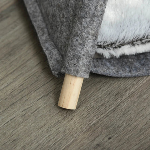 Rootz Haustierzelt – Katzenhaus – Hundezelt – Katzenbett – Katzenzelt – Grau – 58 x 58 x 80 cm