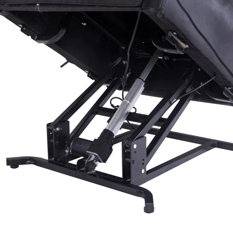 Rootz Massage Chair - Stand-up Aid - Tv Armchair - Thick - Soft Padded - Relaxation Chair - Including Remote Control - Faux Leather - Black -  82L x 96W x 107H cm