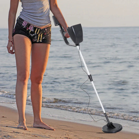 Rootz Metal Detector - Waterproof Metal Detector - Lightweight Metal Detector - High-Performance Metal Detector - Black - 77.5-105x13x24cm