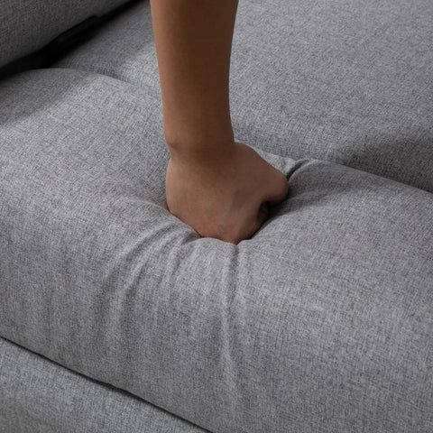 Rootz Recliner - Recliner With Reclining Function - Single Sofa - TV Recliner - Adjustable - Living Room - Bedroom - Linen Touch - Light Grey - 91 x 92 x 102 cm