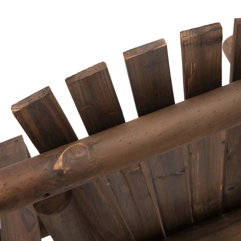 Rootz Garden Bench - Garden Bench with Table - Garden Furniture - Bench - 2 Chairs - Solid Wood - Brown - 157 x 88 x 103 cm