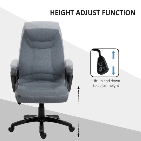 Rootz Office Chair - Gaming Chair - Swivel Chair - Massage Office Chair - Executive Chair - Massage Function - Grey