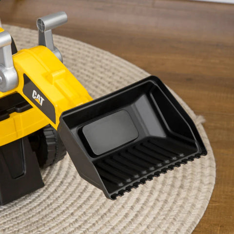 Rootz Children's Excavator - Ride-on - Operable Excavator Shovel - Anti-tip - Non-slip Wheels - Yellow + Black - 78 x 29.5 x 54 cm