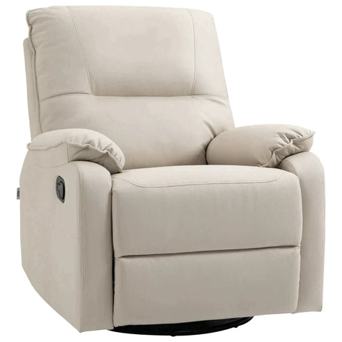 Rootz Relaxation Chair - 360° Rotatable Seat - Up To 135° Tilt - Microfibre - Light Grey - 82 cm x 95 cm x 98 cm