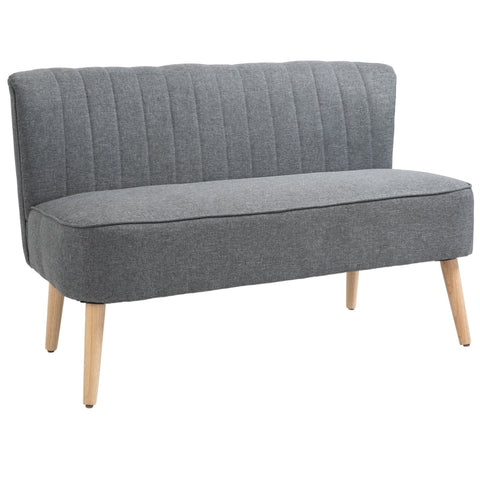 Rootz Sofa - Sofa Seating - 2-seater Sofa - Lounge Sofa - Light Gray - 117 x 56.5 x 77 cm