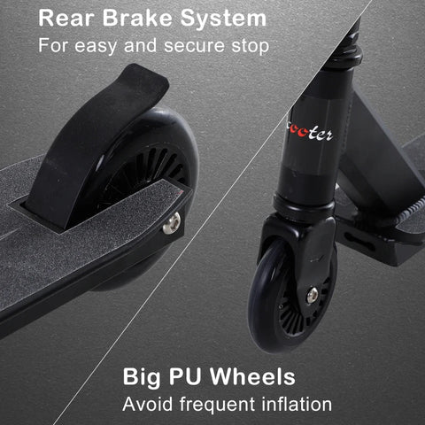 Rootz Scooter - Black - Aluminium, Iron, Pu - 26.77 cm x 18.58 cm x 33.85 cm