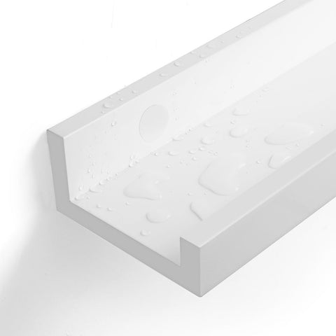 Rootz Floating Shelves Set - Versatile - Built To Last - Designed For Photos - Fittings Bag - Children's Books - 2 Glossy - E1 Class MDF-high Gloss Lacquer - White - 110 x 10 x 5/2 cm