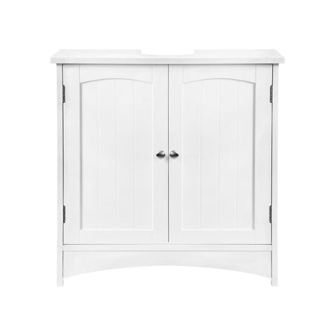Rootz Washbasin Cabinet - 2 Doors Washbasin Cabinet - Vanity Unit - Bathroom Cabinet - Vanity Cabinet - MDF Board - White - 60 x 60 x 30 cm (W x H x D)