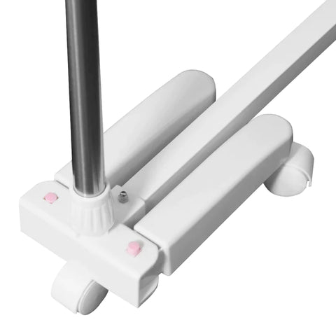 Rootz Droogrek - Kledingluchter Toren - Kledingluchter - Opvouwbare Wastoren - 3 Niveaus Stand - Droger Met Zijvleugels - Wit/Zilver - 83-136,5 x 45,5 x 154 cm