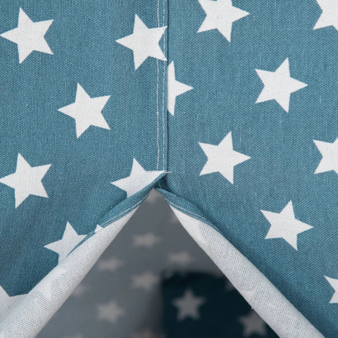 Rootz Tipi Tent - Play Tent - Children's Tent With Pillow Mattress - Children's Room Teepee - Indian Tent - Foldable Children's Play Tent - Blue - 120 x 120 x 155 cm