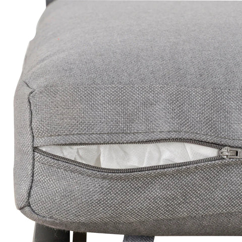 Rootz Tuinset voor 4 personen - Tuinmeubelset met hefbare salontafel - Bank met kussens - Buiten - Aluminium - Grijs