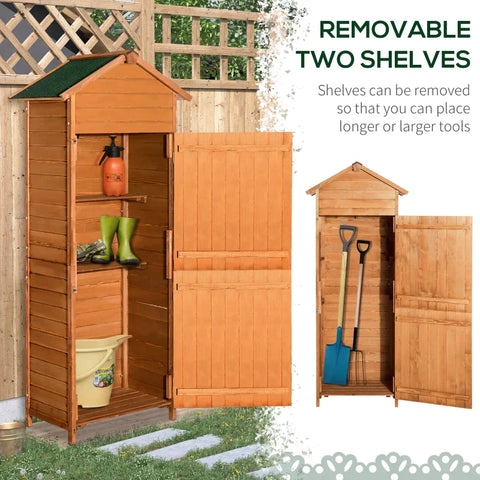 Rootz Wooden Sheds - Garden Storage Shed - Outdoor Sheds - Sheds - Wooden Tool Shed - 1.6 X 6.2ft