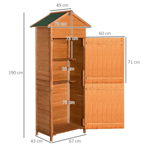 Rootz Wooden Sheds - Garden Storage Shed - Outdoor Sheds - Sheds - Wooden Tool Shed - 1.6 X 6.2ft