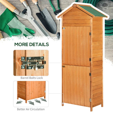 Rootz Wooden Sheds - Garden Storage Shed - Outdoor Sheds - Sheds - Wooden Tool Shed - 1.6 X 6.2ft