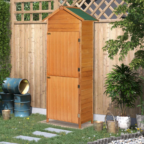 Rootz Wooden Sheds - Garden Storage Shed - Outdoor Sheds - Sheds - Wooden Tool Shed - 1.6 X 6.2ft