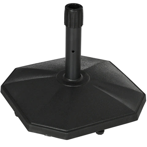 Rootz Umbrella Stand - 22kg Cement - Filling Compact Shape - Plastic - Housing - Black - 46 x 46 x 39cm