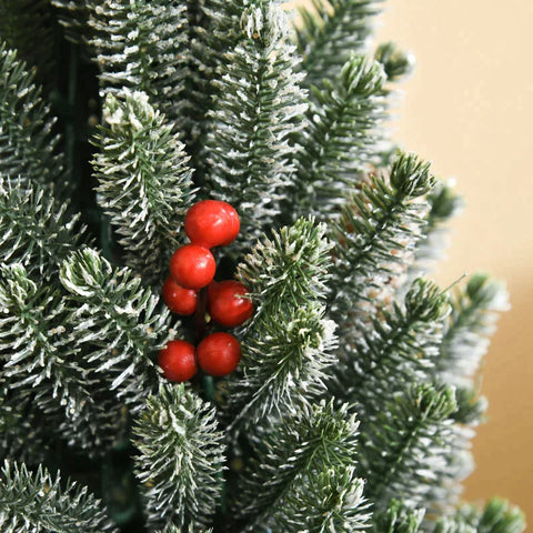 Rootz Christmas Tree - Mini Christmas Tree With Pine Cones - Red Berries And Overtop - Multicolored